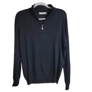 Marion Roth Men's Black Silk Blend Sweater - size L (T4)